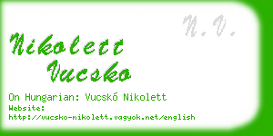 nikolett vucsko business card